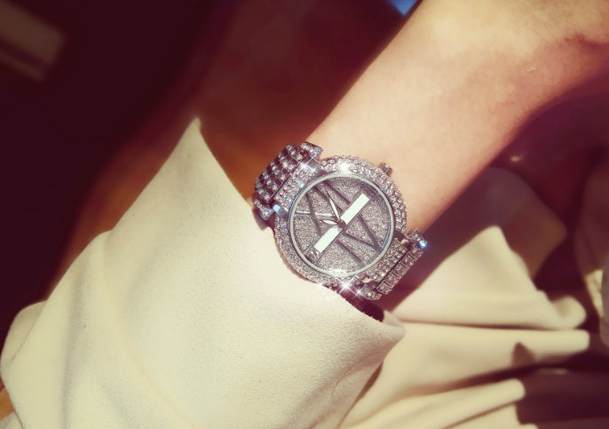 Luxury Diamond Quartz Watch