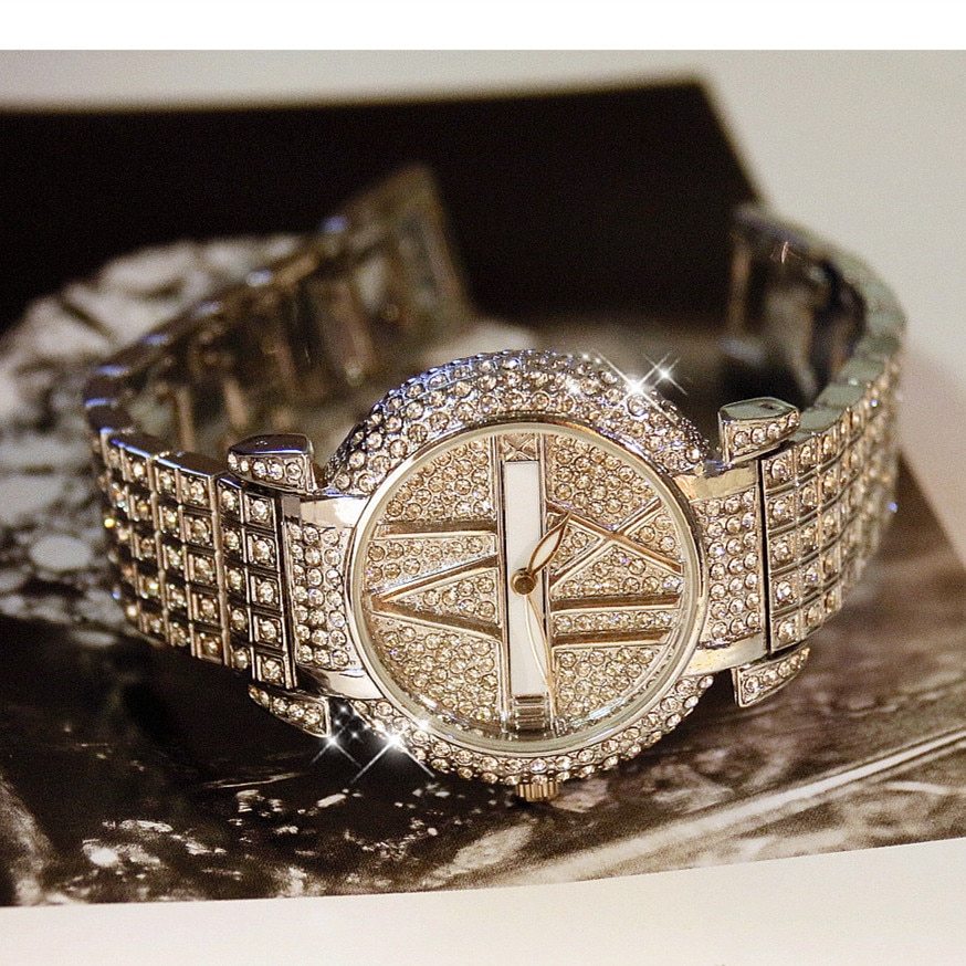 Luxury Diamond Quartz Watch