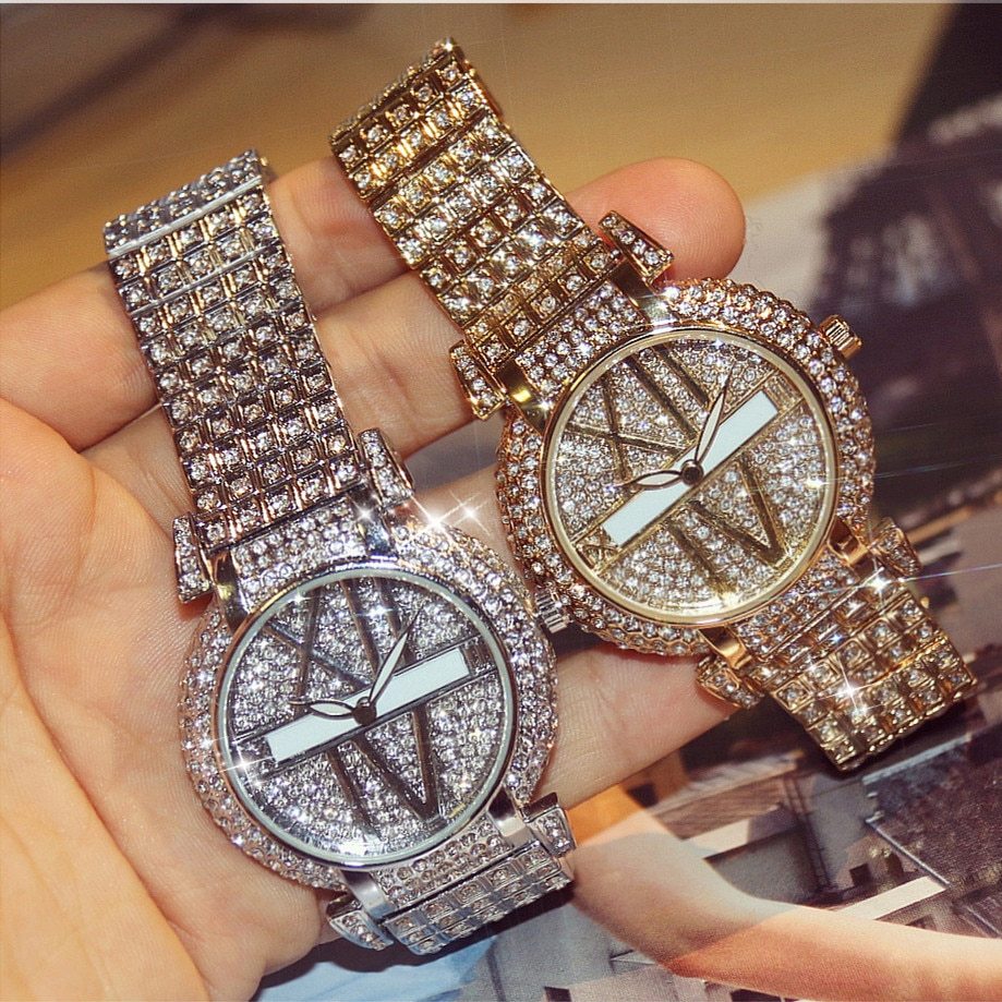 Luxury Diamond Quartz Watch